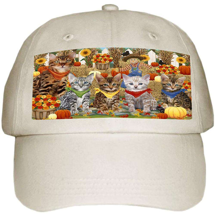 Harvest Time Festival Day Bengal Cats Ball Hat Cap HAT60825