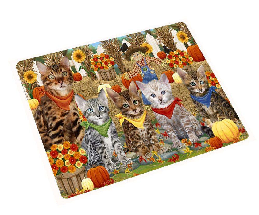 Harvest Time Festival Day Bengal Cats Cutting Board C61185