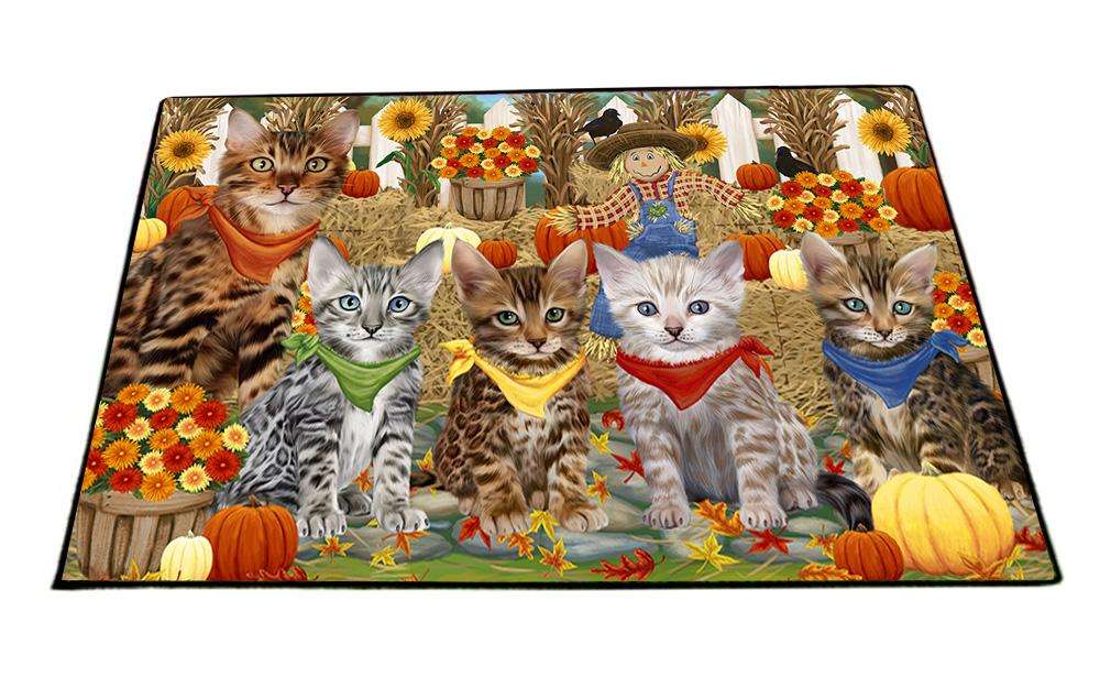 Harvest Time Festival Day Bengal Cats Floormat FLMS51594