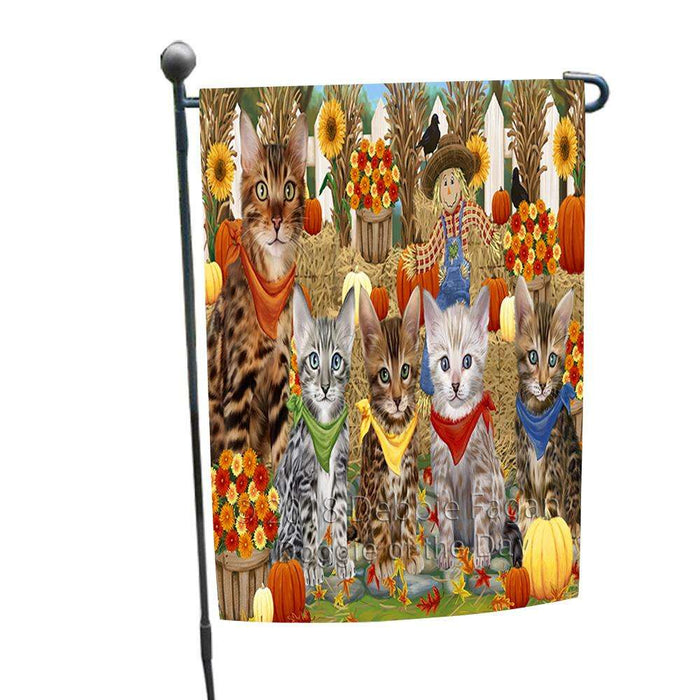 Harvest Time Festival Day Bengal Cats Garden Flag GFLG52309