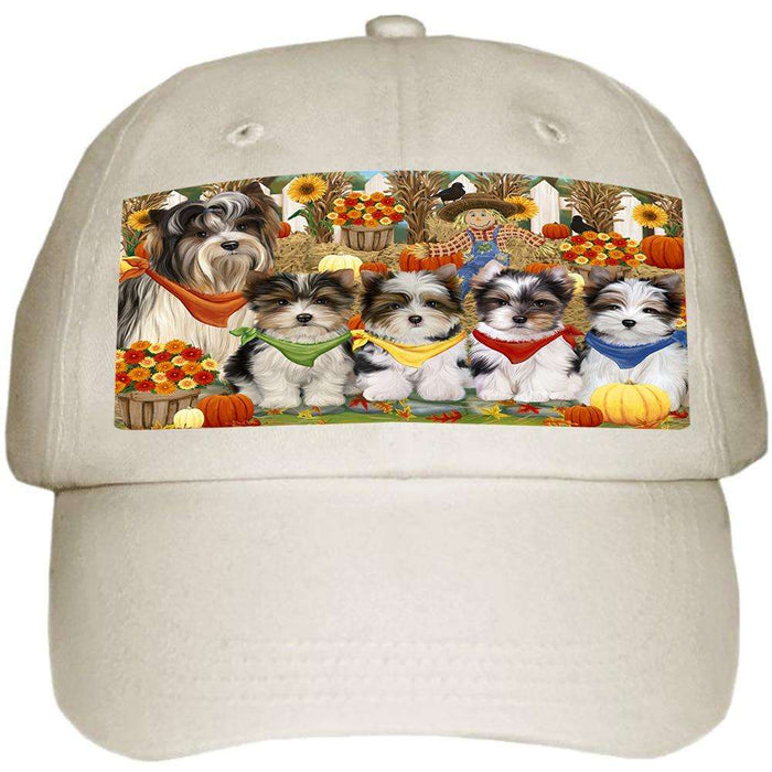 Harvest Time Festival Day Biewer Terriers Dog Ball Hat Cap HAT60828