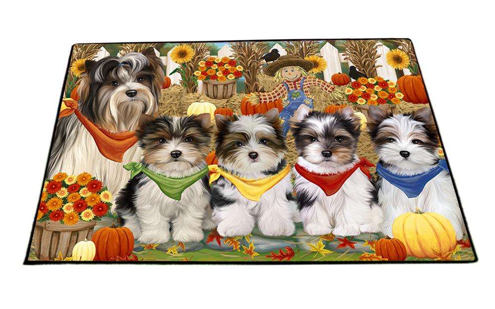 Harvest Time Festival Day Biewer Terriers Dog Floormat FLMS51597