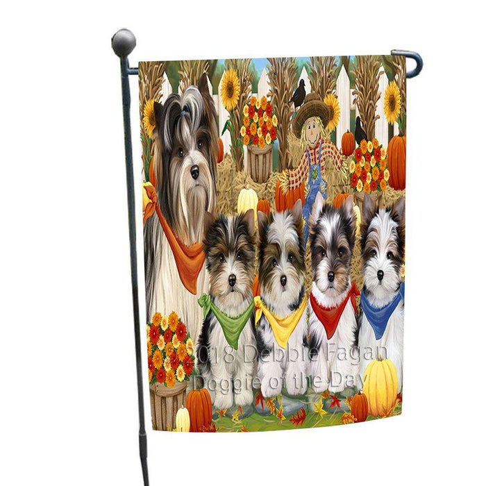 Harvest Time Festival Day Biewer Terriers Dog Garden Flag GFLG52310