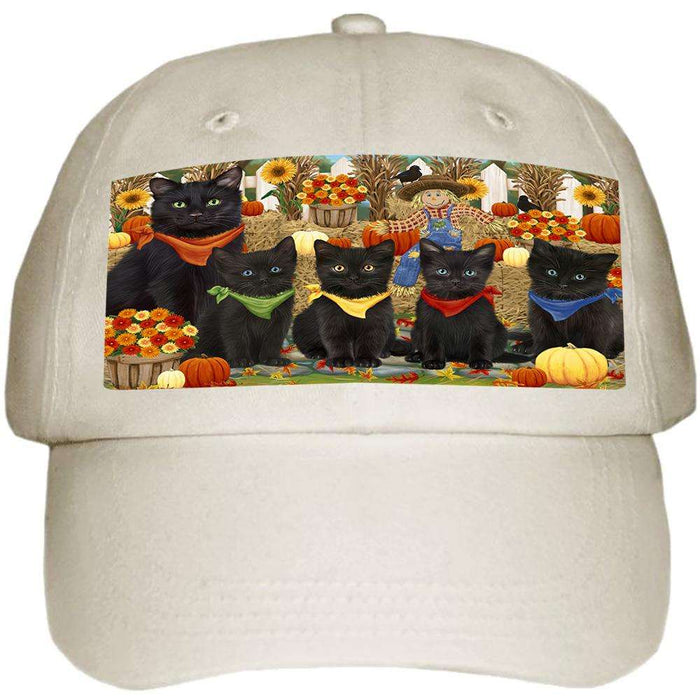 Harvest Time Festival Day Black Cats Ball Hat Cap HAT60831