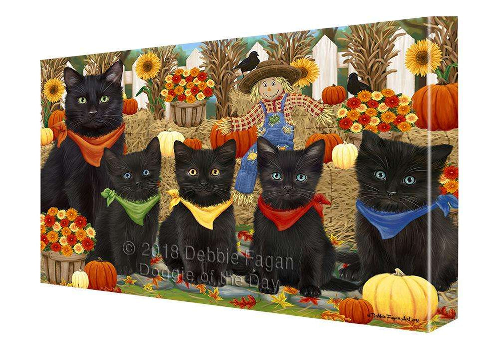 Harvest Time Festival Day Black Cats Canvas Print Wall Art Décor CVS88091