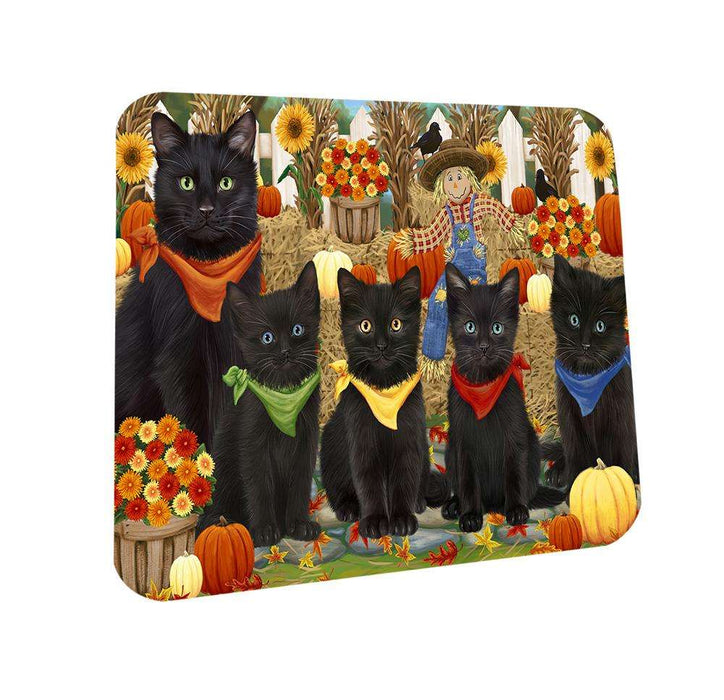 Harvest Time Festival Day Black Cats Coasters Set of 4 CST52325