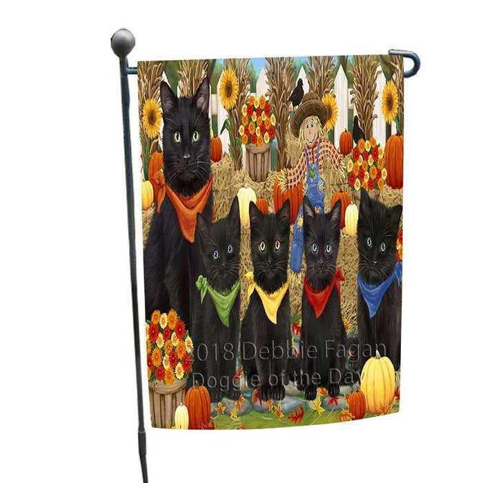 Harvest Time Festival Day Black Cats Garden Flag GFLG52311