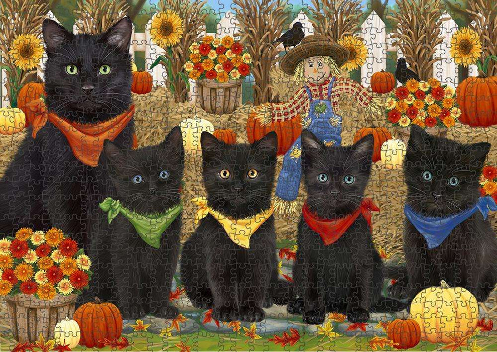 Harvest Time Festival Day Black Cats Puzzle  PUZL61029