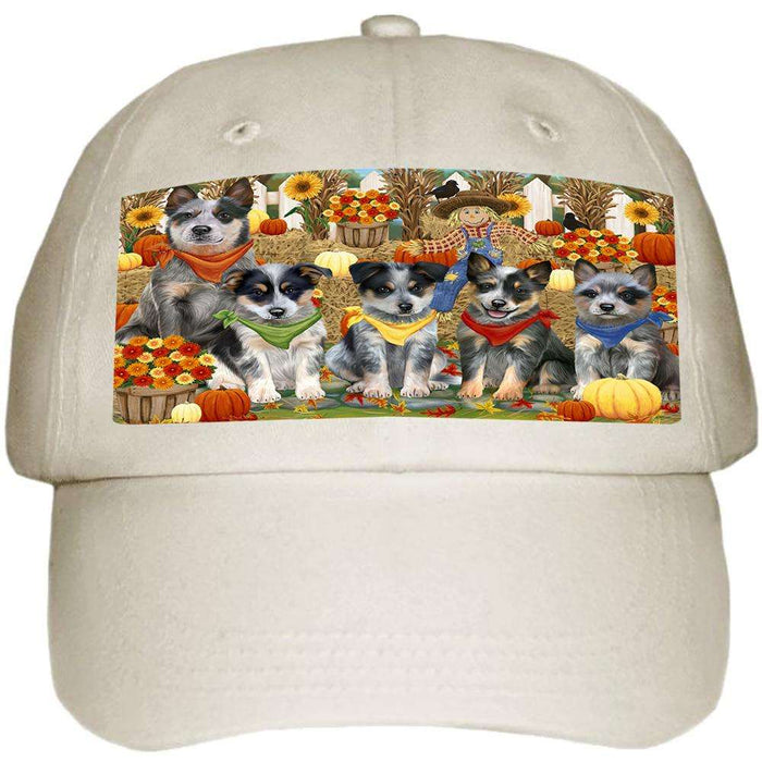 Harvest Time Festival Day Blue Heelers Dog Ball Hat Cap HAT60834