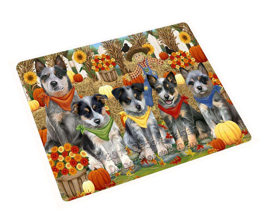Harvest Time Festival Day Blue Heelers Dog Cutting Board C61194