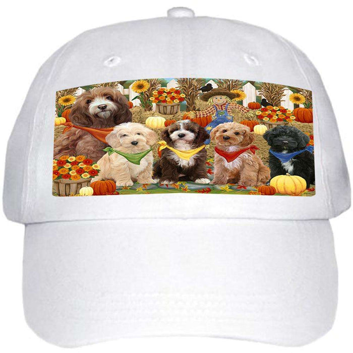 Harvest Time Festival Day Cockapoos Dog Ball Hat Cap HAT60837