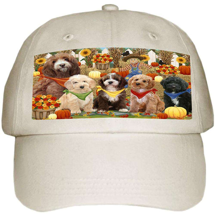 Harvest Time Festival Day Cockapoos Dog Ball Hat Cap HAT60837