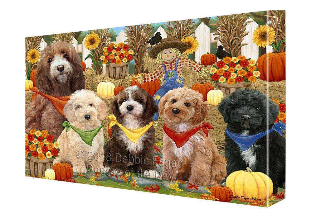 Harvest Time Festival Day Cockapoos Dog Canvas Print Wall Art Décor CVS88109