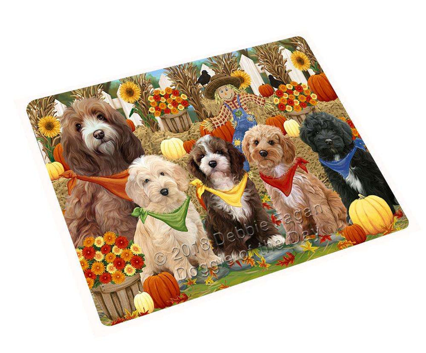 Harvest Time Festival Day Cockapoos Dog Cutting Board C61197