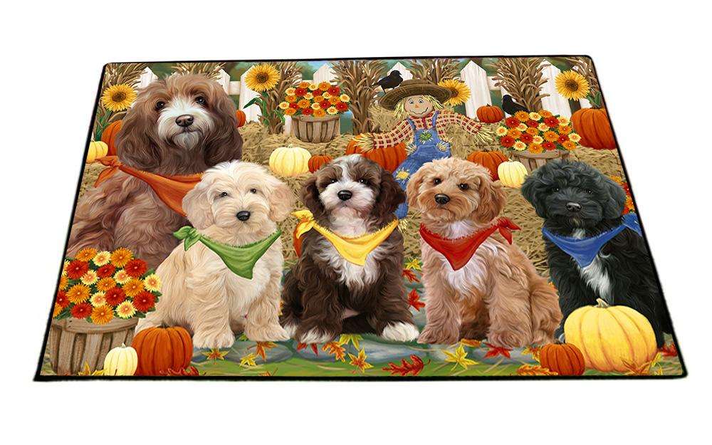 Harvest Time Festival Day Cockapoos Dog Floormat FLMS51606
