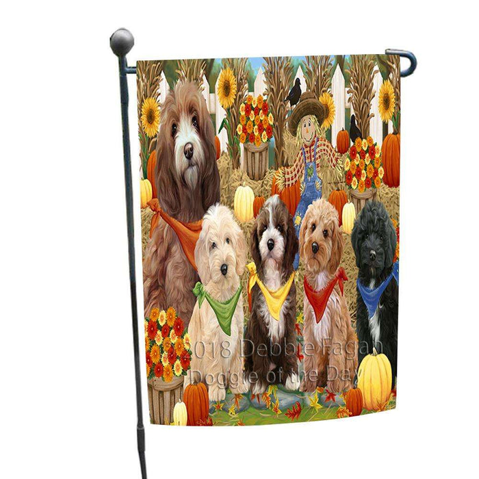 Harvest Time Festival Day Cockapoos Dog Garden Flag GFLG52313