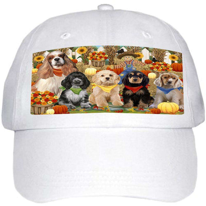 Harvest Time Festival Day Cocker Spaniels Dog Ball Hat Cap HAT60840