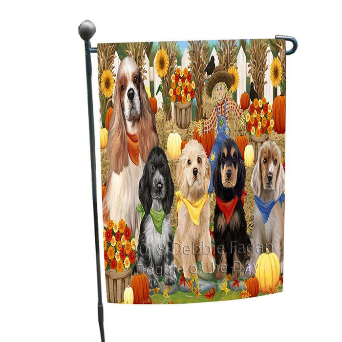 Harvest Time Festival Day Cocker Spaniels Dog Garden Flag GFLG52314