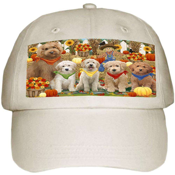 Harvest Time Festival Day Goldendoodles Dog Ball Hat Cap HAT60843
