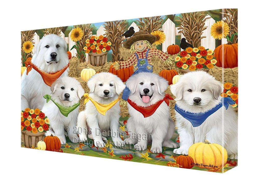 Harvest Time Festival Day Great Pyrenees Dog Canvas Print Wall Art Décor CVS88136