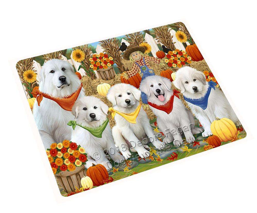 Harvest Time Festival Day Great Pyrenees Dog Large Refrigerator / Dishwasher Magnet RMAG74412