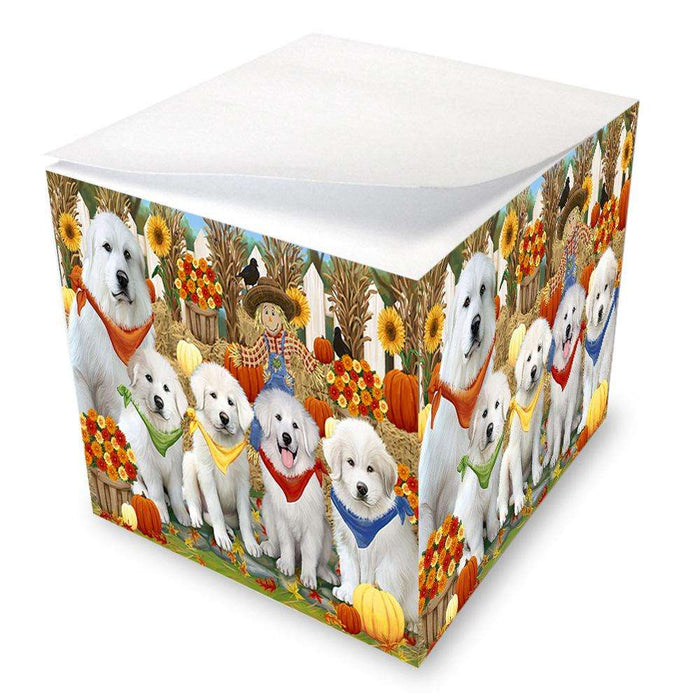 Harvest Time Festival Day Great Pyrenees Dog Note Cube NOC52371