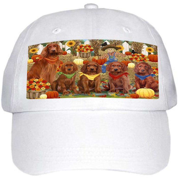 Harvest Time Festival Day Irish Setters Dog Ball Hat Cap HAT60852