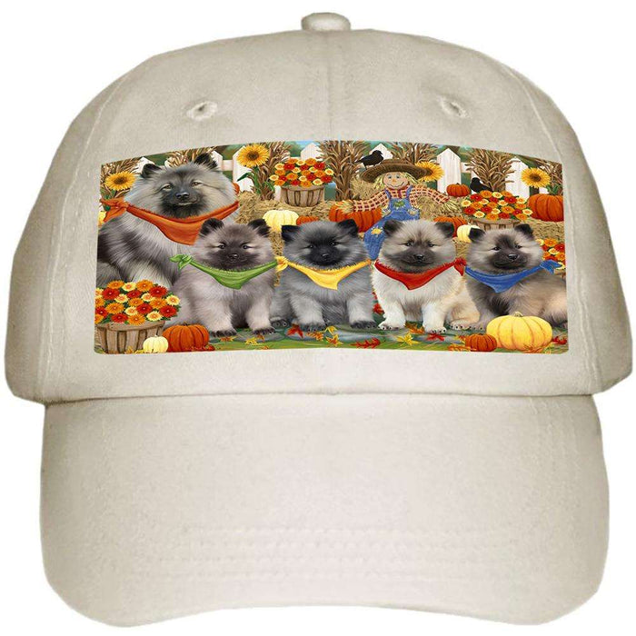 Harvest Time Festival Day Keeshonds Dog Ball Hat Cap HAT60855