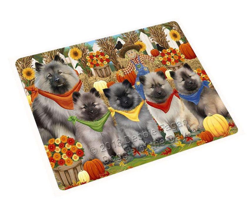 Harvest Time Festival Day Keeshonds Dog Cutting Board C61215