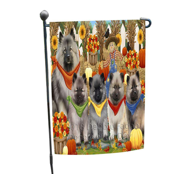 Harvest Time Festival Day Keeshonds Dog Garden Flag GFLG52319