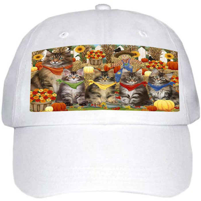 Harvest Time Festival Day Maine Coons Cat Ball Hat Cap HAT60858