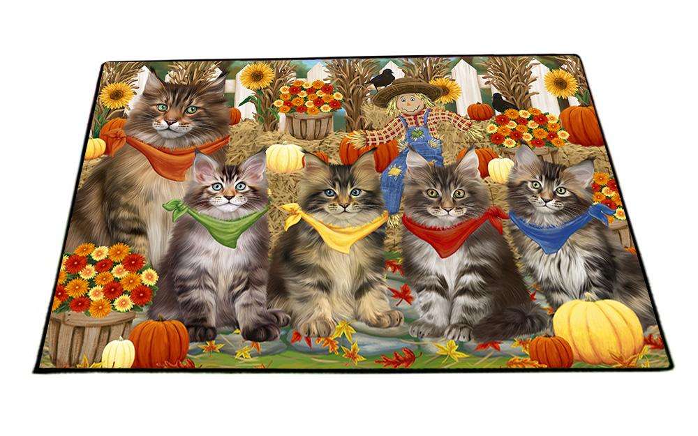 Harvest Time Festival Day Maine Coons Cat Floormat FLMS51627