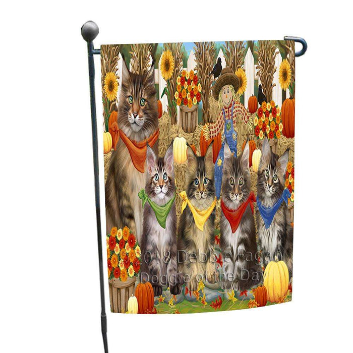 Harvest Time Festival Day Maine Coons Cat Garden Flag GFLG52320