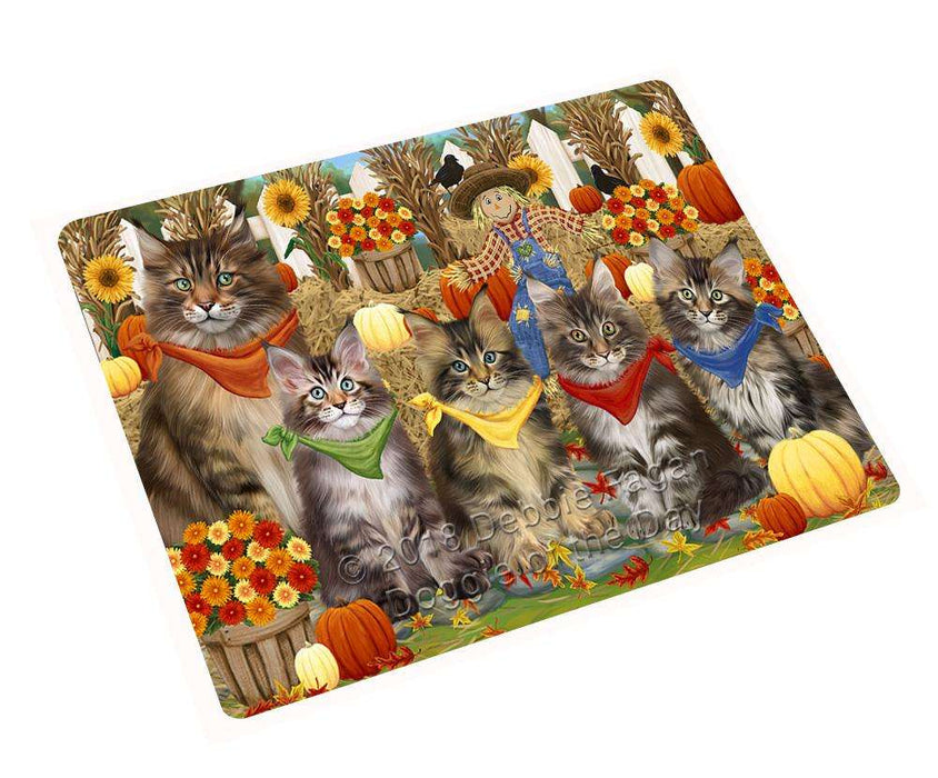 Harvest Time Festival Day Maine Coons Cat Large Refrigerator / Dishwasher Magnet RMAG74436