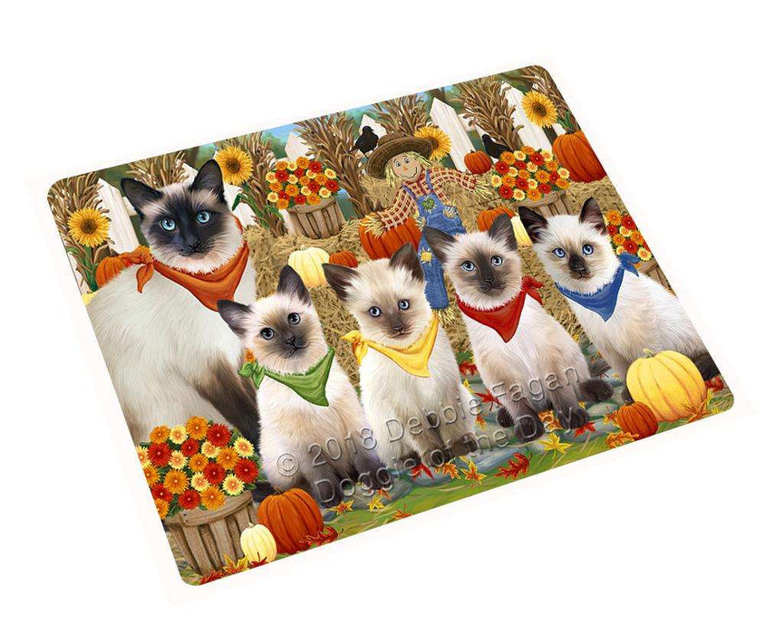 Harvest Time Festival Day Siamese Cats Cutting Board C61224