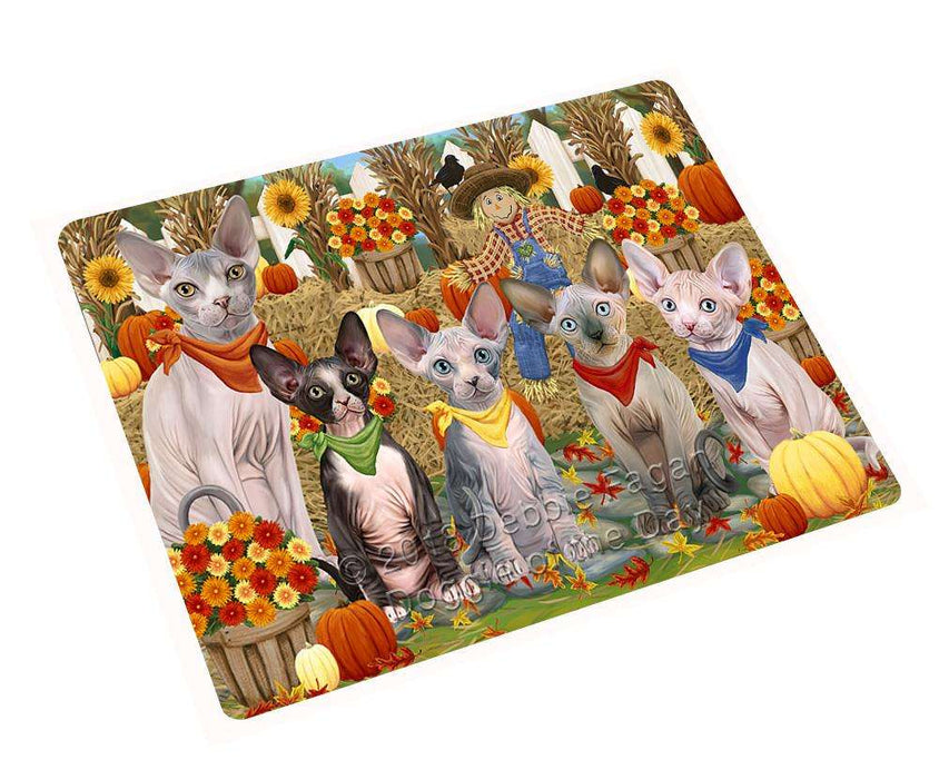 Harvest Time Festival Day Sphynx Cats Large Refrigerator / Dishwasher Magnet RMAG74454