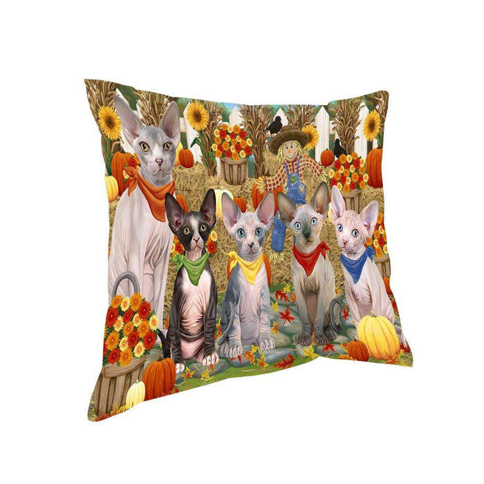 Harvest Time Festival Day Sphynx Cats Pillow PIL65668