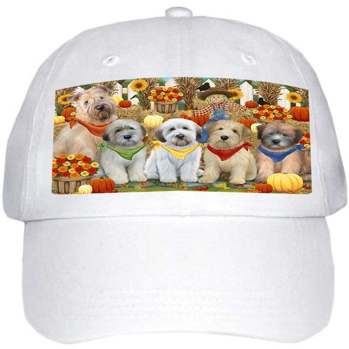 Harvest Time Festival Day Wheaten Terriers Dog Ball Hat Cap HAT60873