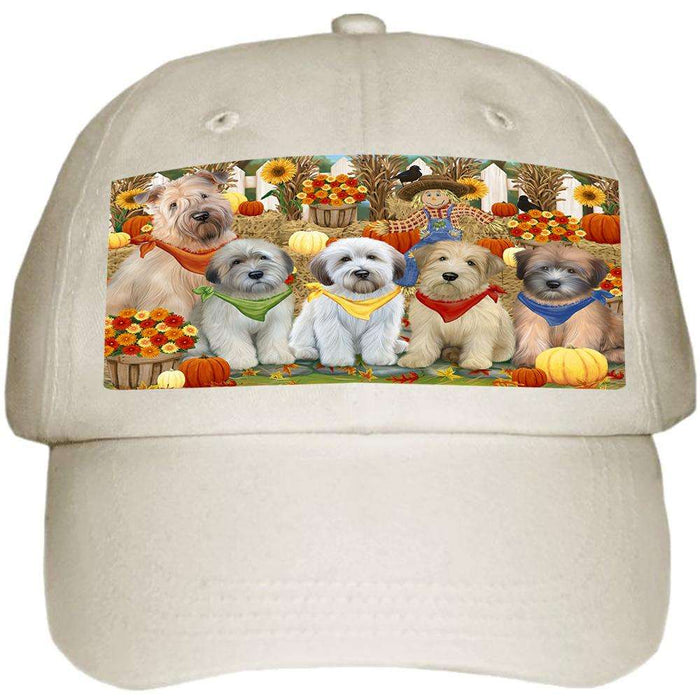 Harvest Time Festival Day Wheaten Terriers Dog Ball Hat Cap HAT60873