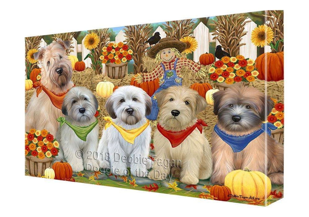 Harvest Time Festival Day Wheaten Terriers Dog Canvas Print Wall Art Décor CVS88217