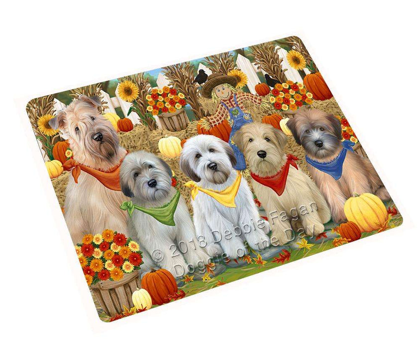 Harvest Time Festival Day Wheaten Terriers Dog Large Refrigerator / Dishwasher Magnet RMAG74466