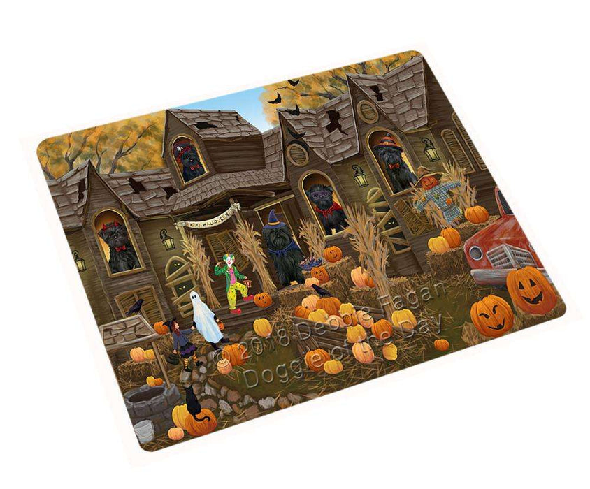 Haunted House Halloween Trick Or Treat Affenpinschers Dog Magnet Mini (3.5" x 2") MAG62919