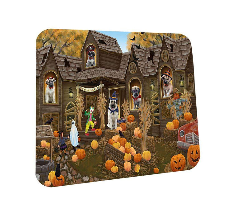 Haunted House Halloween Trick or Treat Anatolian Shepherds Dog Coasters Set of 4 CST52791