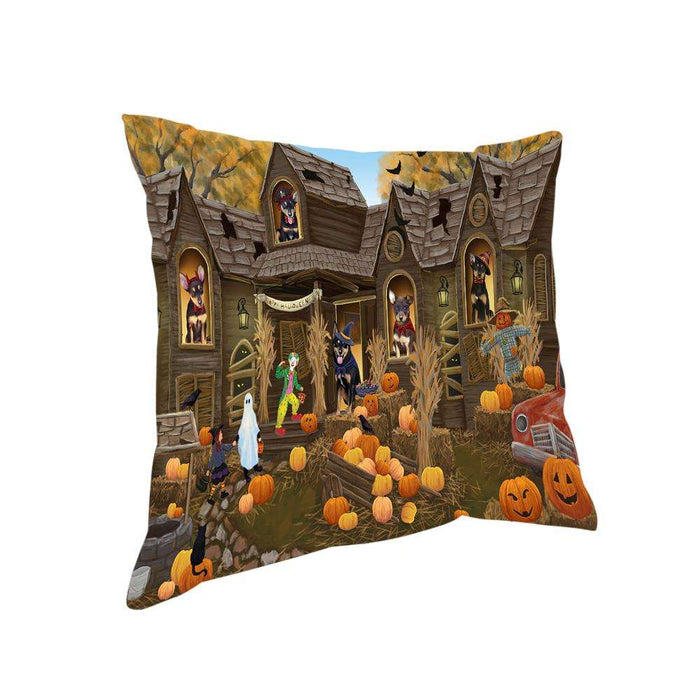 Haunted House Halloween Trick or Treat Australian Kelpies Dog Pillow PIL67960