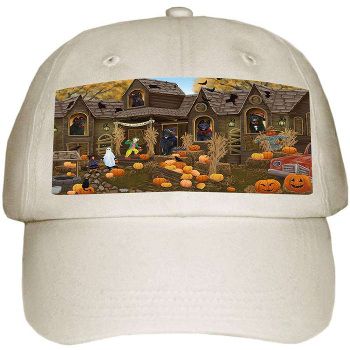 Haunted House Halloween Trick or Treat Belgian Shepherds Dog Ball Hat Cap HAT62250