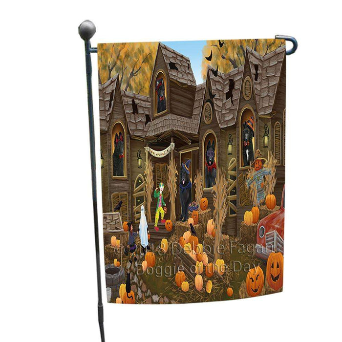 Haunted House Halloween Trick or Treat Belgian Shepherds Dog Garden Flag GFLG52901