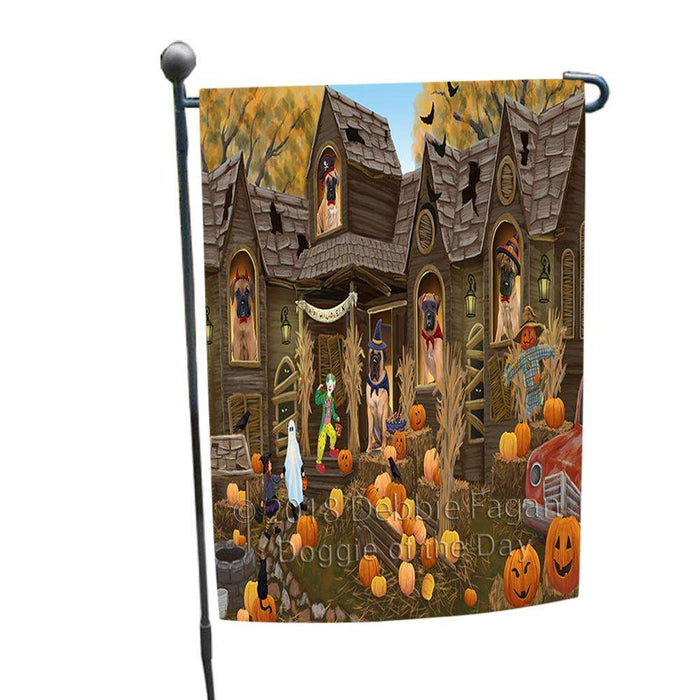 Haunted House Halloween Trick or Treat Bullmastiffs Dog Garden Flag GFLG52916