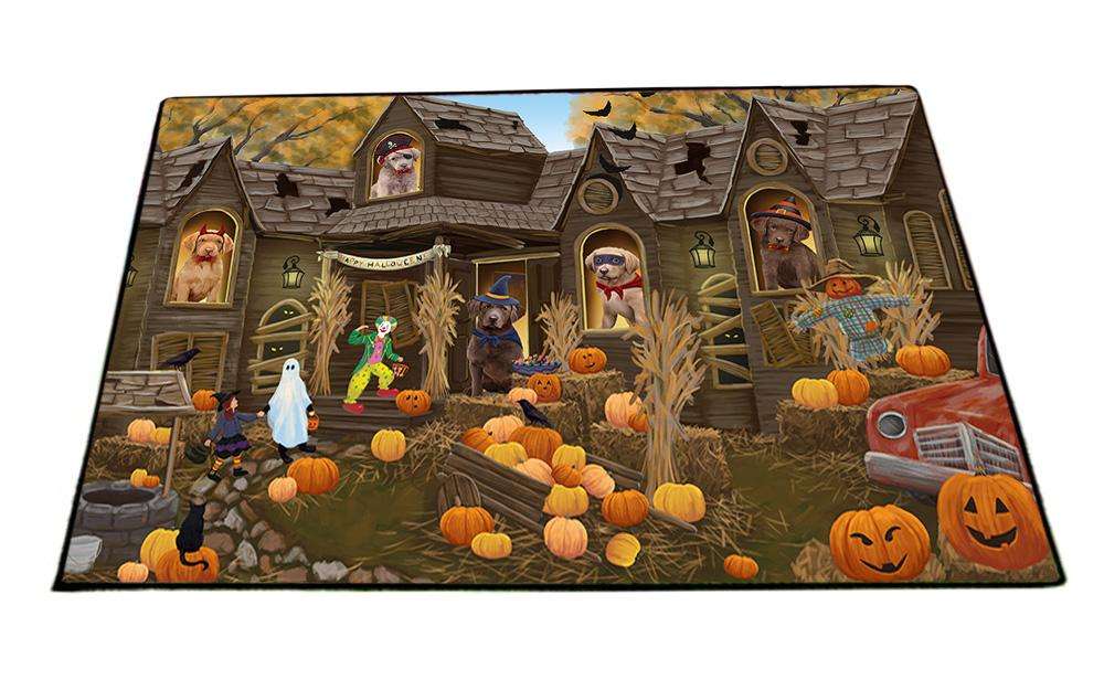 Haunted House Halloween Trick or Treat Chesapeake Bay Retrievers Dog Floormat FLMS52098