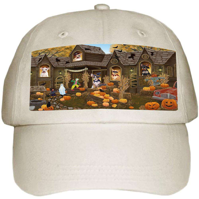 Haunted House Halloween Trick or Treat Chihuahuas Dog Ball Hat Cap HAT62307