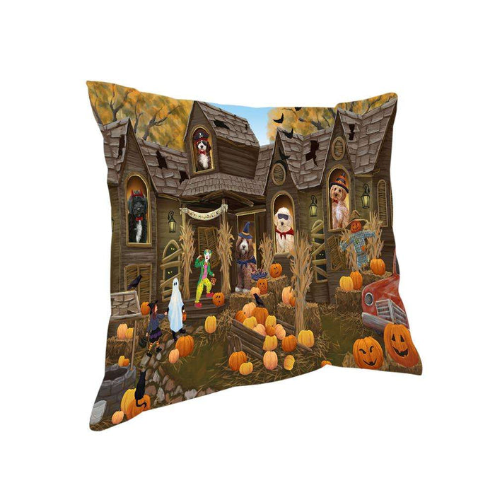 Haunted House Halloween Trick or Treat Cockapoos Dog Pillow PIL68064